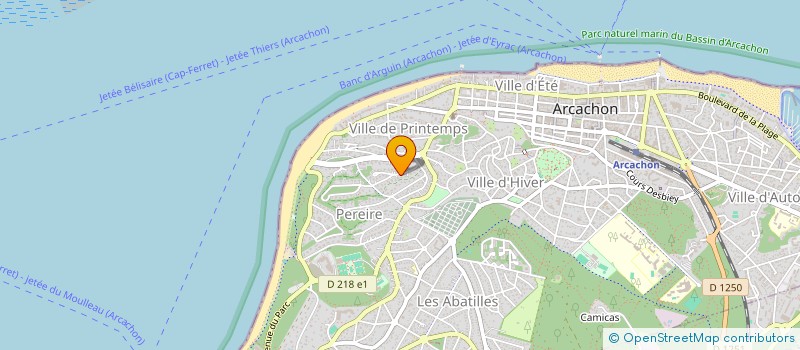 localisation de l'entreprise MONSIEUR GILLES GUILLOT DE SUDUIRAUT à ARCACHON