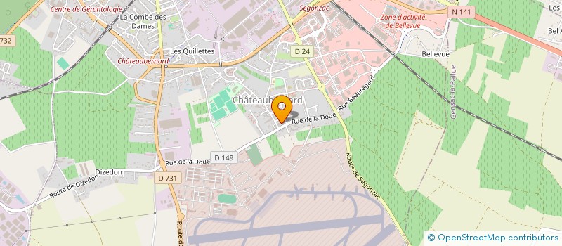 localisation de l'entreprise MONSIEUR GILLES GUYOT à CHATEAUBERNARD