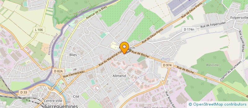 localisation de l'entreprise MONSIEUR GILLES HINSCHBERGER  SARREGUEMINES