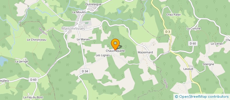 localisation de l'entreprise MONSIEUR GILLES JOUANNEAUD à MAISONNISSES
