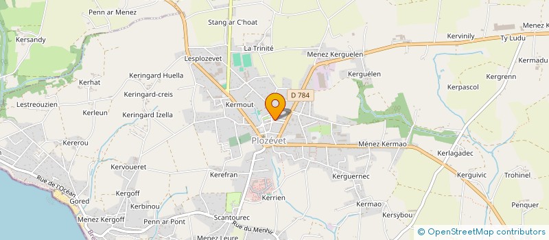 localisation de l'entreprise MONSIEUR GILLES KEREZEON  PLOZEVET