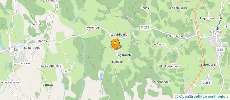 localisation de l'entreprise MONSIEUR GILLES LACAZE à LE ROUGET-PERS