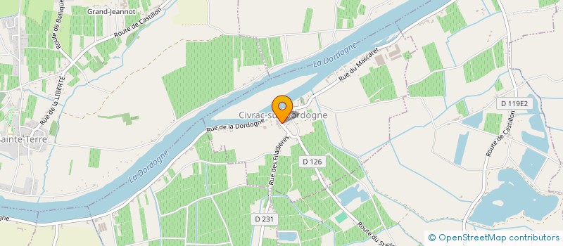 localisation de l'entreprise MONSIEUR GILLES LACOUTURE  CIVRAC-SUR-DORDOGNE