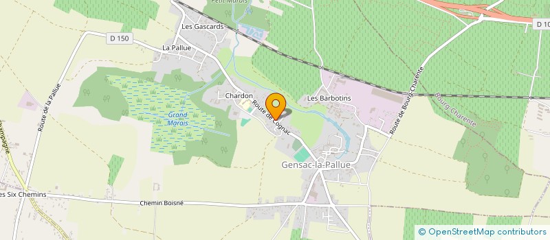 localisation de l'entreprise MONSIEUR GILLES LANGLARD  GENSAC-LA-PALLUE