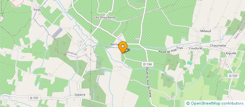 localisation de l'entreprise MONSIEUR GILLES LAPEYRERE  SAINT-GIRONS-D AIGUEVIVE