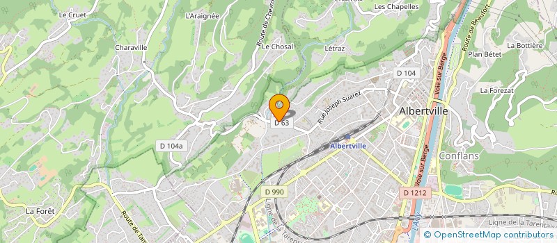 localisation de l'entreprise MONSIEUR GILLES LAURENT  ALBERTVILLE