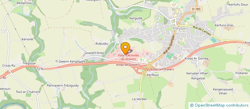 localisation de l'entreprise MONSIEUR GILLES LE BELLEC  PLEYBEN