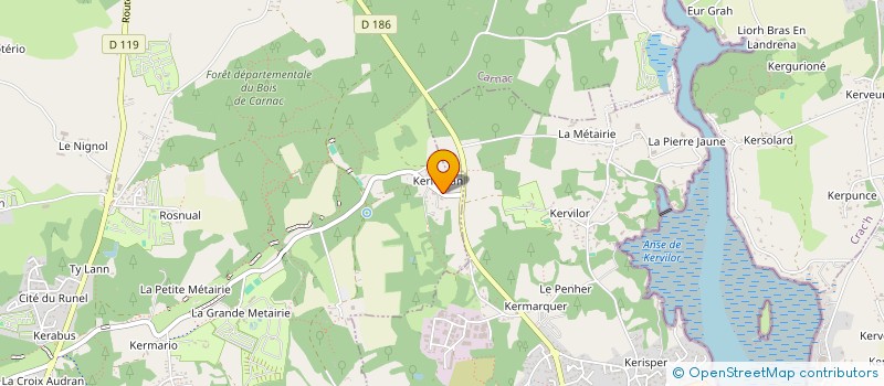 localisation de l'entreprise MONSIEUR GILLES LE BOURDAIS  CARNAC