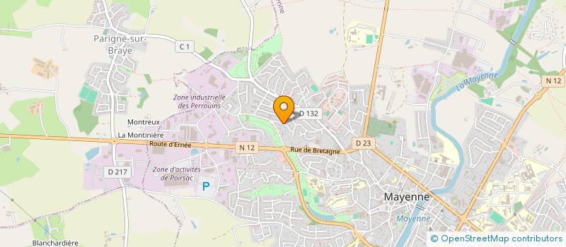 localisation de l'entreprise MONSIEUR GILLES LEFEBVRE  MAYENNE