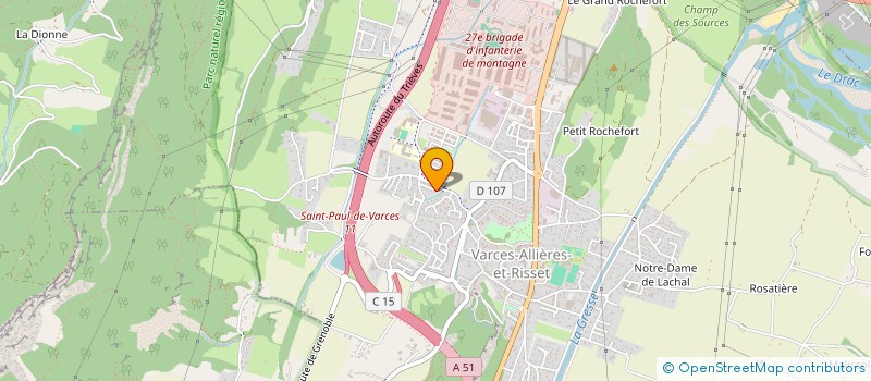 localisation de l'entreprise MONSIEUR GILLES LHERMET  VARCES-ALLIERES-ET-RISSET