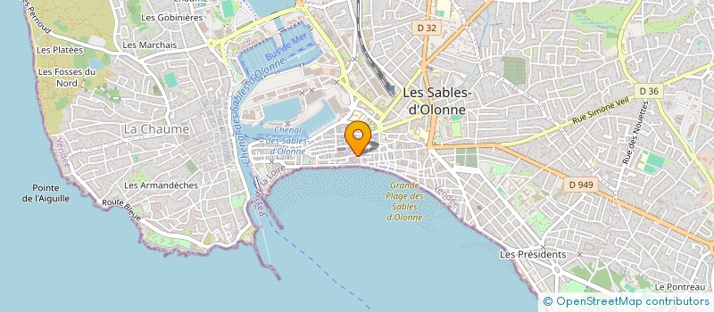 localisation de l'entreprise MONSIEUR GILLES MARCILLAUD à LES SABLES D'OLONNE