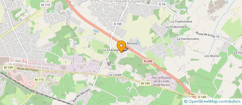 localisation de l'entreprise MONSIEUR GILLES MECHINAUD à HAUTE-GOULAINE