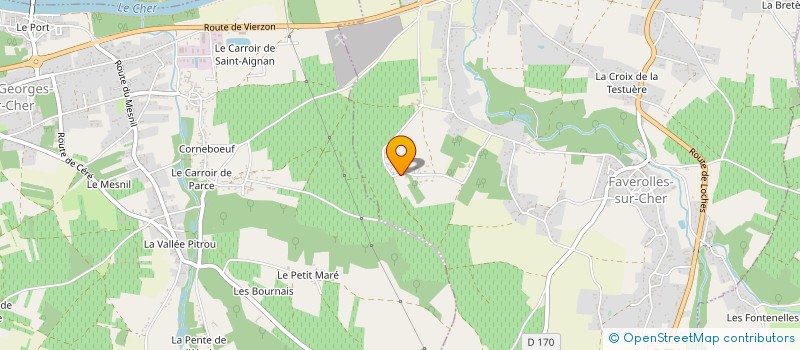 localisation de l'entreprise MONSIEUR GILLES MENAGER  FAVEROLLES-SUR-CHER