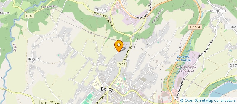 localisation de l'entreprise MONSIEUR GILLES MONTAGNE  BELLEY