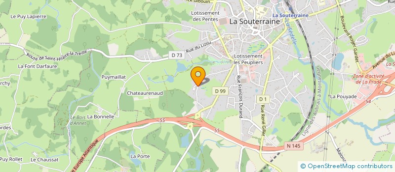 localisation de l'entreprise MONSIEUR GILLES MOREAU à LA SOUTERRAINE