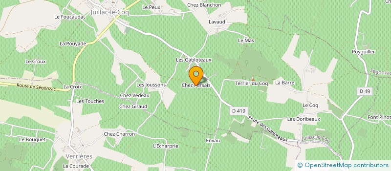 localisation de l'entreprise MONSIEUR GILLES MOREAU à JUILLAC-LE-COQ
