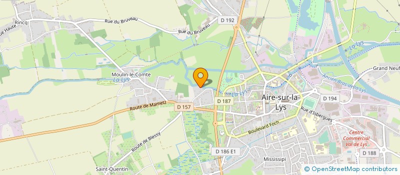 localisation de l'entreprise MONSIEUR GILLES OBIN  AIRE-SUR-LA-LYS