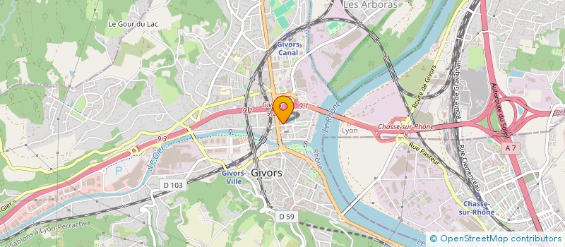 localisation de l'entreprise MONSIEUR GILLES PEILLON  GIVORS