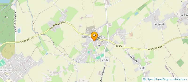 localisation de l'entreprise MONSIEUR GILLES PENET  MONS-EN-PEVELE