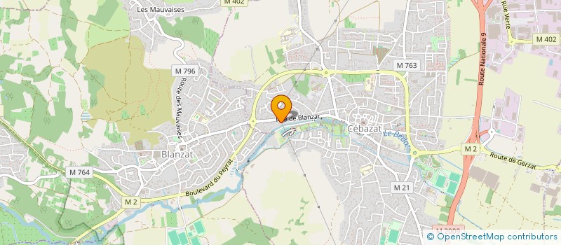 localisation de l'entreprise MONSIEUR GILLES PERRUCHE  CEBAZAT