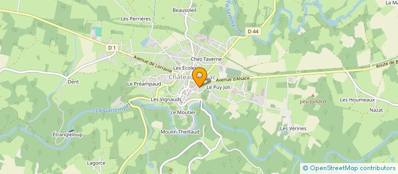 localisation de l'entreprise MONSIEUR GILLES PEUCHAUD  CHATEAUPONSAC