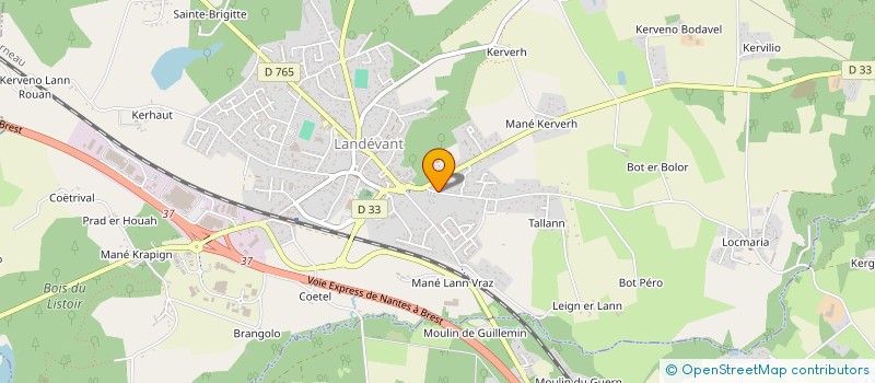 localisation de l'entreprise MONSIEUR GILLES PLENIERE  LANDEVANT