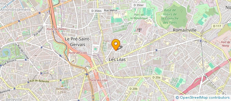 localisation de l'entreprise MONSIEUR GILLES RACON à LES LILAS