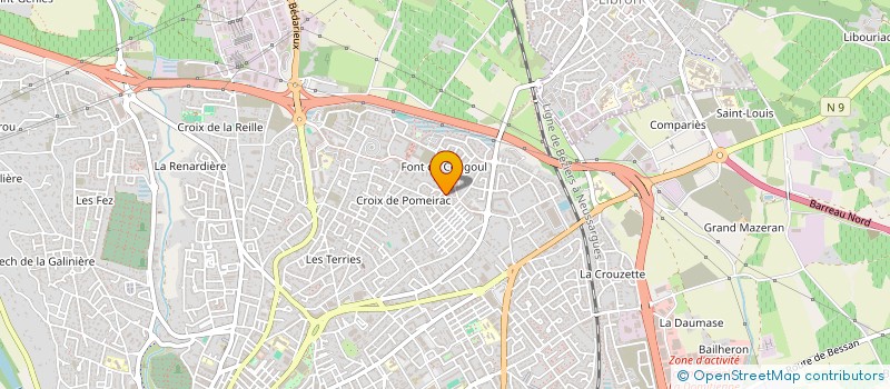 localisation de l'entreprise MONSIEUR GILLES ROBERT  BEZIERS