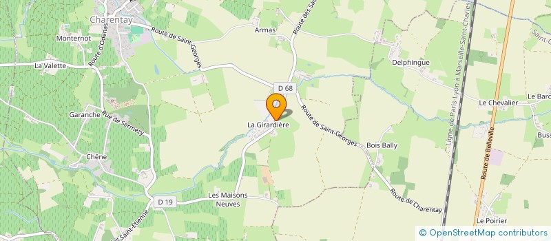 localisation de l'entreprise MONSIEUR GILLES ROCHETTE  CHARENTAY