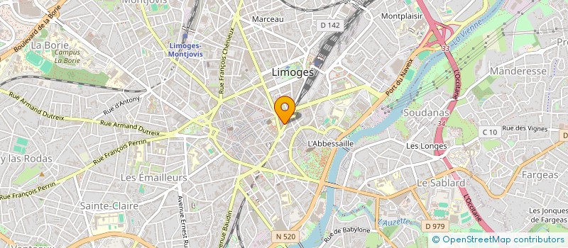 localisation de l'entreprise MONSIEUR GILLES RONDIER à LIMOGES