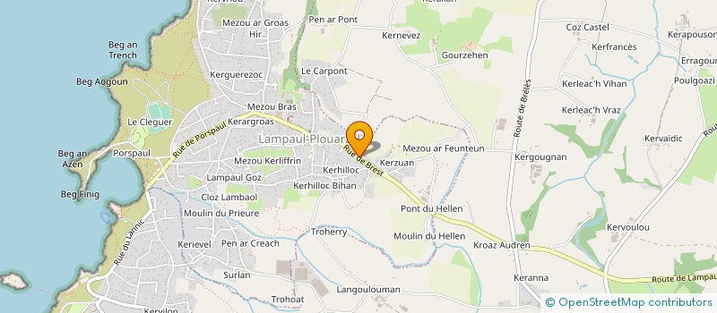 localisation de l'entreprise MONSIEUR GILLES TERROM  LAMPAUL-PLOUARZEL