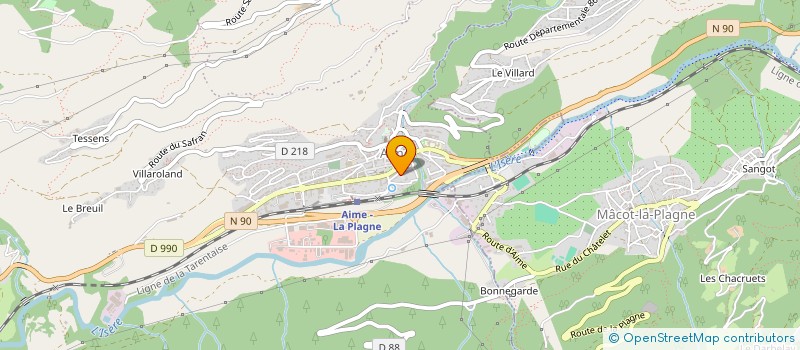 localisation de l'entreprise MONSIEUR GILLES TESSIER à AIME-LA-PLAGNE