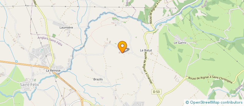 localisation de l'entreprise MONSIEUR GILLES TEULIER  RIGNAC