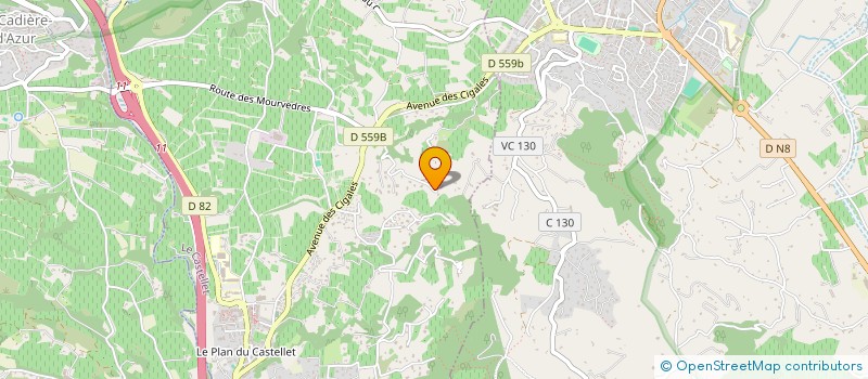 localisation de l'entreprise MONSIEUR GILLES THEZET  LE CASTELLET