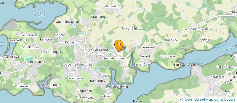 localisation de l'entreprise MONSIEUR GILLES TREDUNIT  LOGONNA-DAOULAS