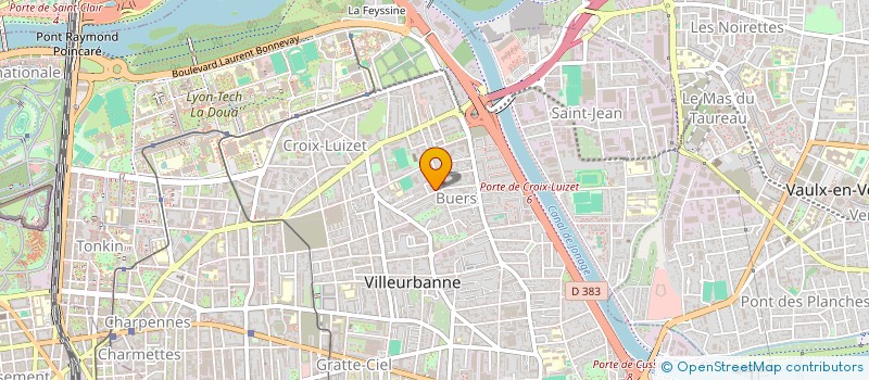 localisation de l'entreprise MONSIEUR GILLES VAREILLES  VILLEURBANNE