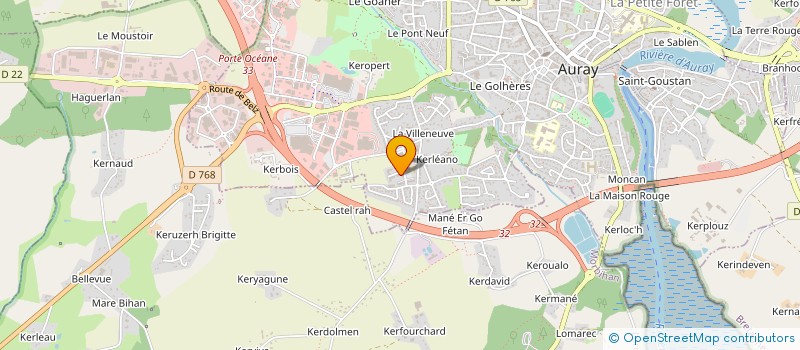 localisation de l'entreprise MONSIEUR GILLES VAUCHE à AURAY