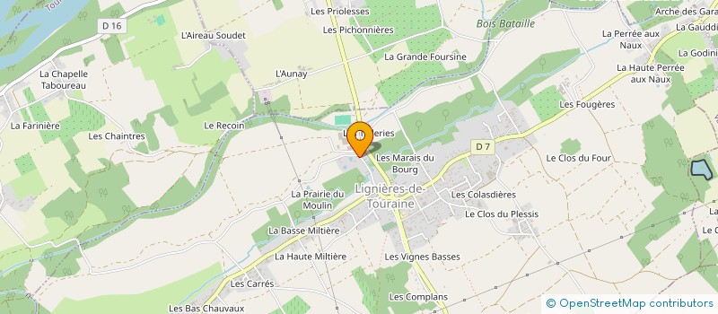 localisation de l'entreprise MONSIEUR GILLES VAUDELLE  LIGNIERES-DE-TOURAINE