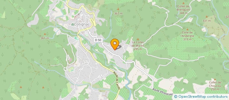 localisation de l'entreprise MONSIEUR GILLES VILLENEUVE  COTIGNAC