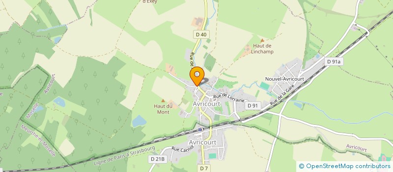 localisation de l'entreprise MONSIEUR GILLES VOZELLE  AVRICOURT