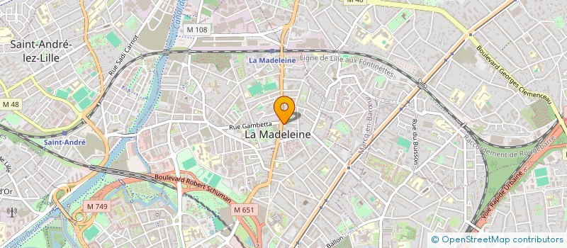 localisation de l'entreprise MONSIEUR GILLES YACE à LA MADELEINE