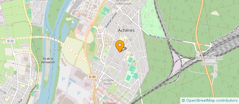 localisation de l'entreprise MONSIEUR GILTON GARCIA DE OLIVEIRA  ACHERES