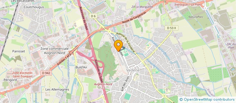 localisation de l'entreprise MONSIEUR GIOVANI RITONDALE  VEDENE