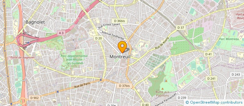 localisation de l'entreprise MONSIEUR GIOVANNI AFFABA à MONTREUIL