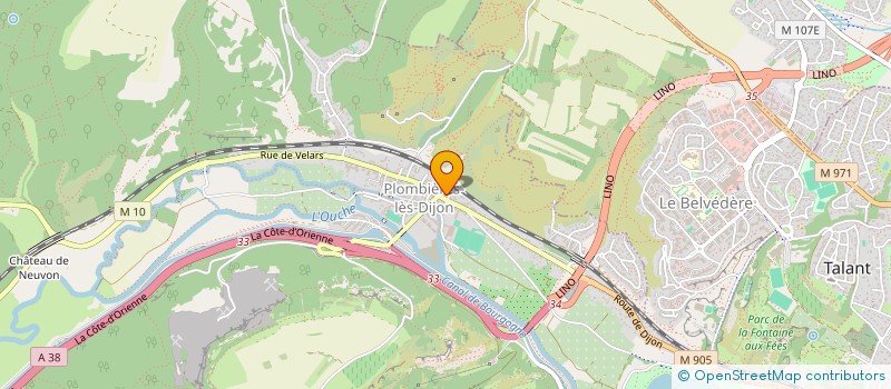 localisation de l'entreprise MONSIEUR GIOVANNI AGOSTINI  PLOMBIERES-LES-DIJON