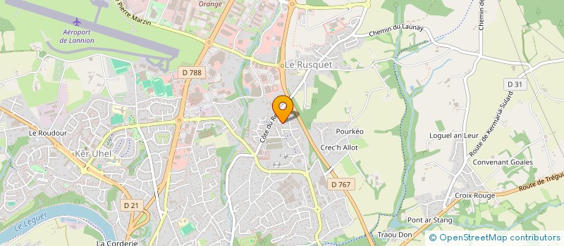 localisation de l'entreprise MONSIEUR GIOVANNY LE BRIGANT  LANNION