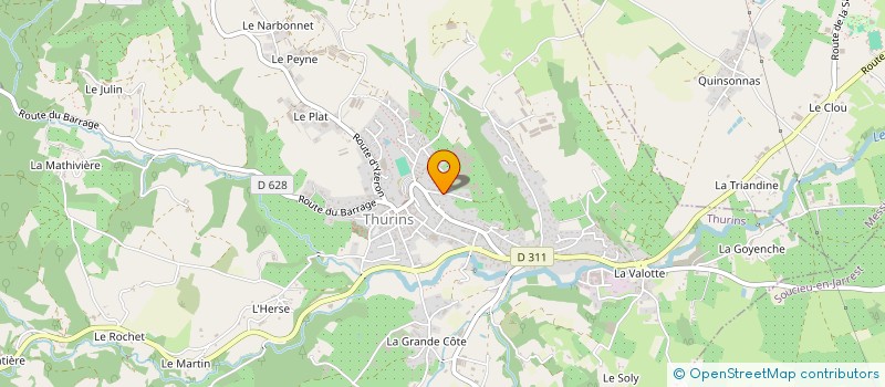 localisation de l'entreprise MONSIEUR GIRAUD GAUTHIER  THURINS