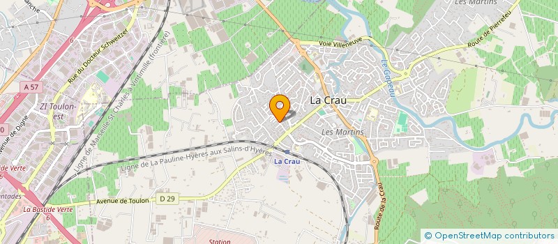 localisation de l'entreprise MONSIEUR GIRAUD TRABAC  LA CRAU