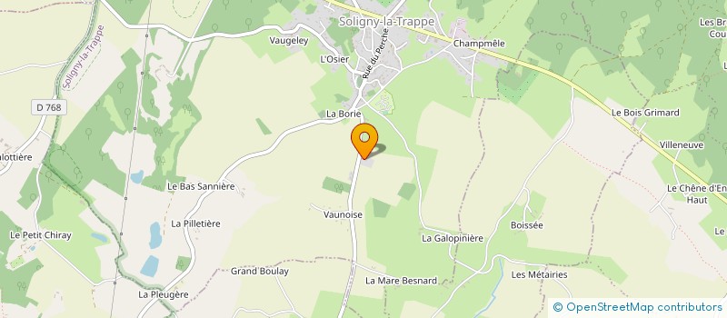 localisation de l'entreprise MONSIEUR GISELE GUITON à SOLIGNY-LA-TRAPPE