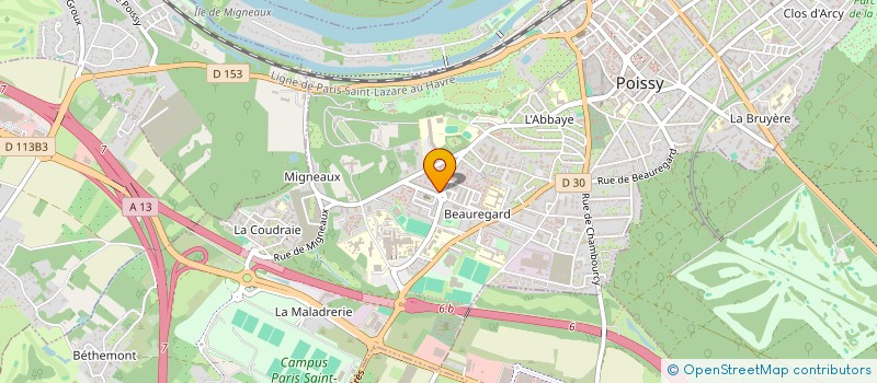 localisation de l'entreprise MONSIEUR GISLAIN ASSOLE  POISSY